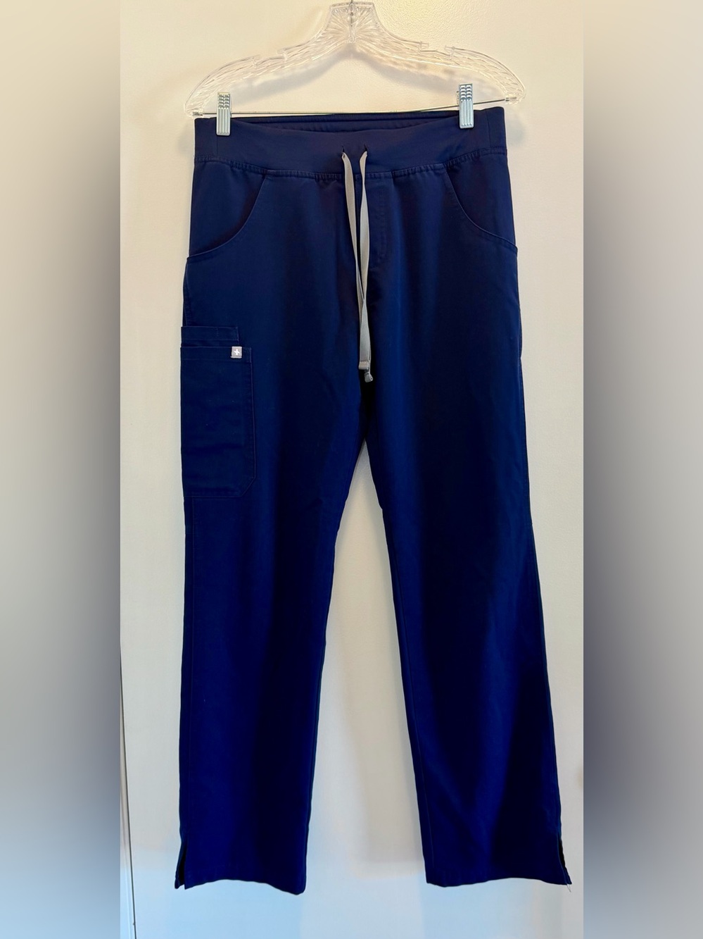 FIGS Women's Navy Drawstring Straight Leg 4 Pocket Scrub Pant Size Small